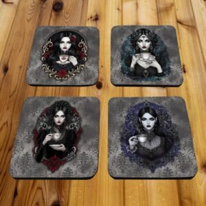 Coaster Set 4piece Gothic Tea Party