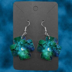 Clover Wooden Luna Forest Ear Rings (Various Options)