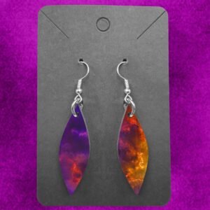 Shard Wooden Ear Rings Tempest Sky