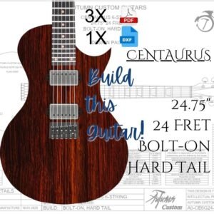 Centaurus 6 String Bolt-on Hard Tail Guitar Plan - Various Options Available