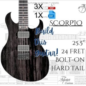 Scorpio 6 String Bolt-on Hard Tail Guitar Plan - Various Options Available